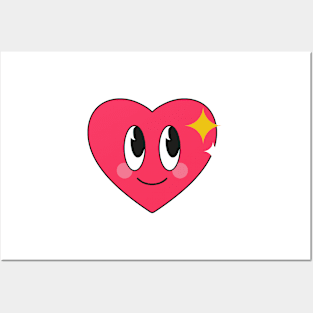 HAPPY HEART KAWAII - Cute print winter Posters and Art